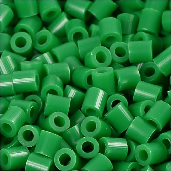 Fotoperlen, Größe 5x5 mm, Lochgröße 2,5 mm, medium, Grün (16), 1100 Stk/ 1 Pck