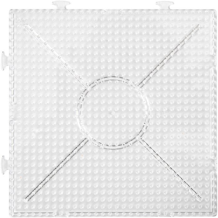 Photo Pearls Steckplatte, Großes Quadrat, Größe 15x15 cm, medium, Transparent, 2 Stk/ 1 Pck