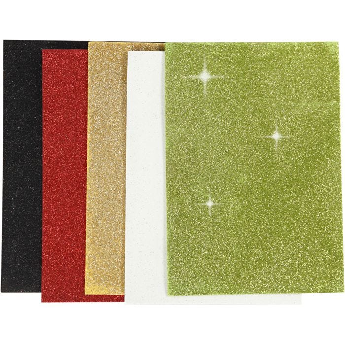 Moosgummi-Blätter, A5, Blatt 148x210 mm, Dicke 2 mm, 5 Bl./ 1 Pck
