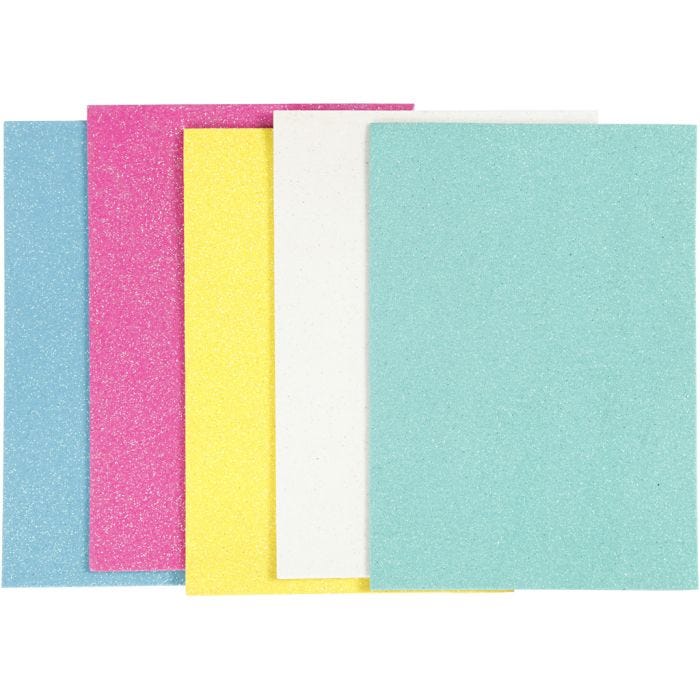 Moosgummi-Blätter, A5, Blatt 148x210 mm, Dicke 2 mm, 5 Bl./ 1 Pck