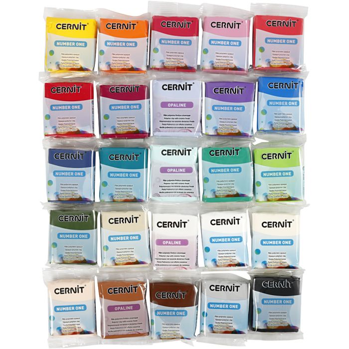 Cernit, Inhalt kann variieren , Sortierte Farben, 25x56 g/ 1 Pck