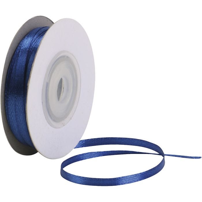 Satinband, B 3 mm, Königsblau, 30 m/ 1 Rolle