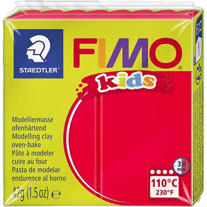FIMO® Kids Clay, Rot, 42 g/ 1 Pck
