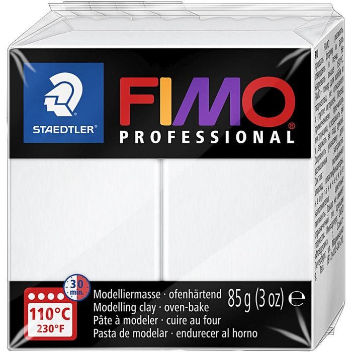 FIMO® Professional Jewellery Clay, Weiß, 85 g/ 1 Pck