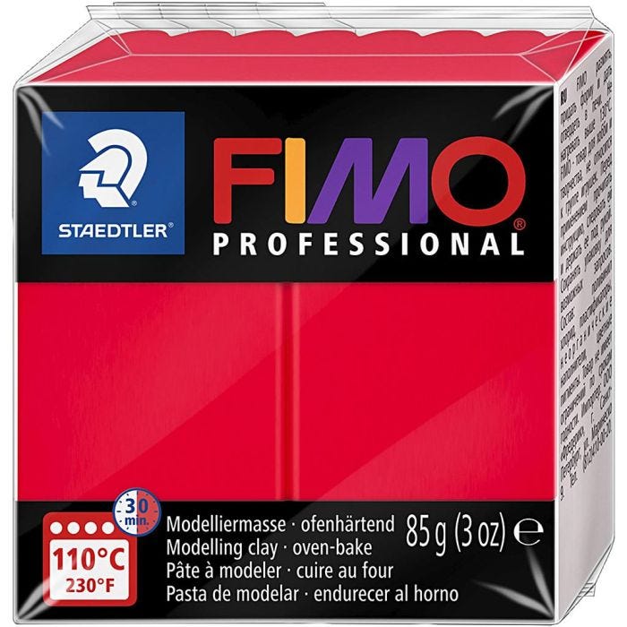 FIMO® Professional Jewellery Clay, Rot, 85 g/ 1 Pck