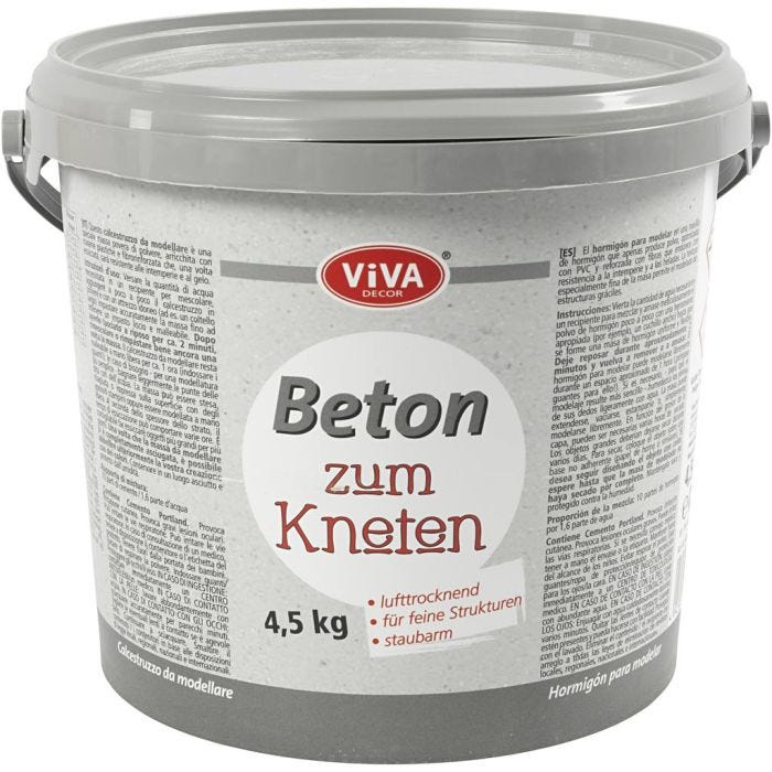 Beton-Modelliermasse, Grau, 4500 g/ 1 Pck