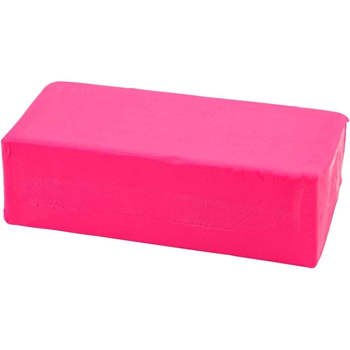 Knetmasse, Größe 13x6x4 cm, Neonpink, 500g/ 1 Pck