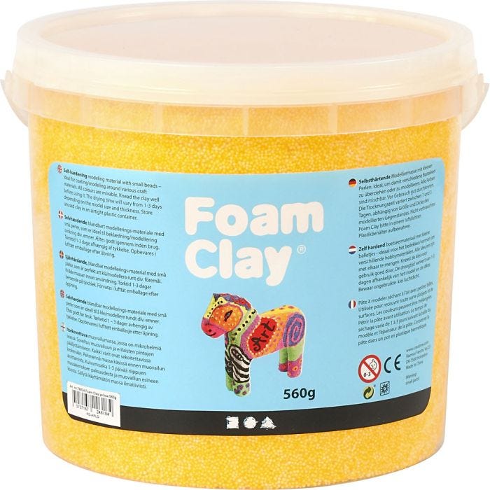 Foam Clay® , Gelb, 560 g/ 1 Eimer