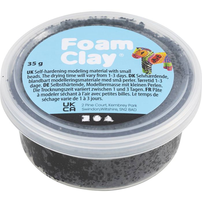 Foam Clay® , Schwarz, 35 g/ 1 Dose