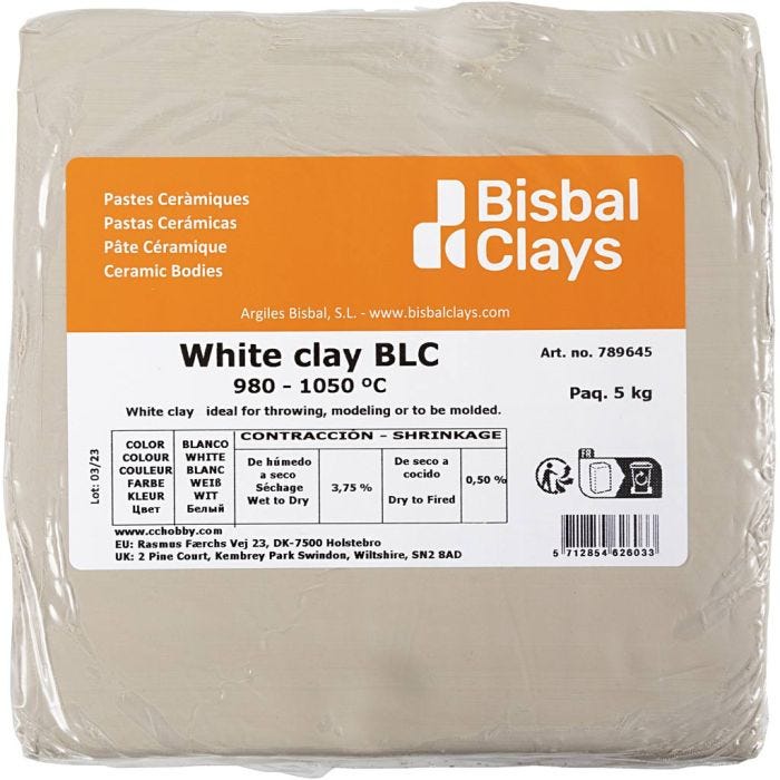 Tonmasse für Dekorationen, 5 kg/ 1 Pck