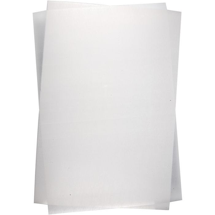 Plastikschrumpfplatten, Blatt 20x30 cm, Dicke 0,3 mm, Glänzend transparent, 100 Bl./ 1 Pck