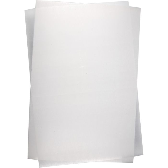 Plastikschrumpfplatten, 20x30 cm, 0,3 mm, Glänzend transparent, 10Bl./ 1 Pck