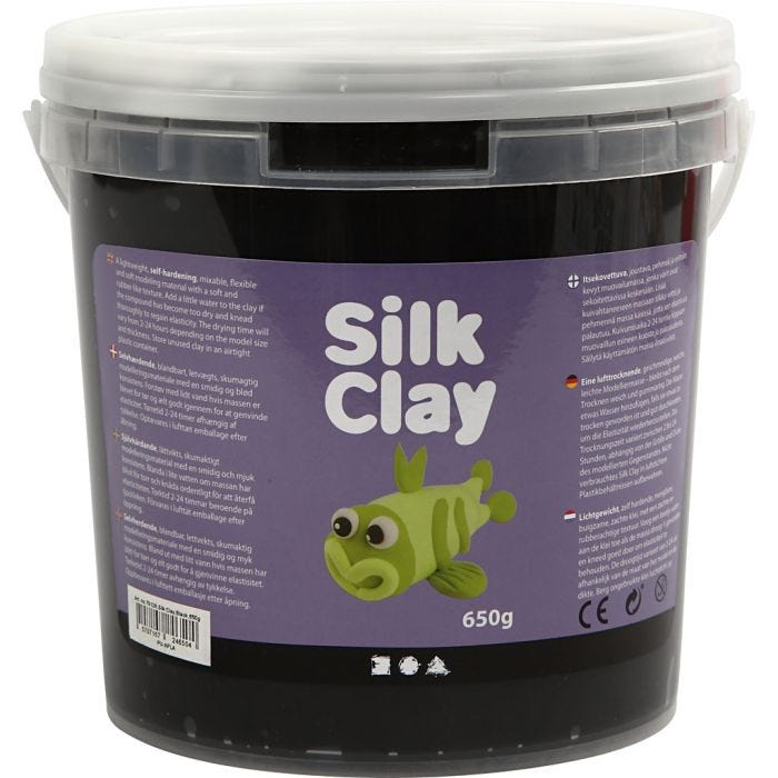 Silk Clay®, Schwarz, 650 g/ 1 Eimer