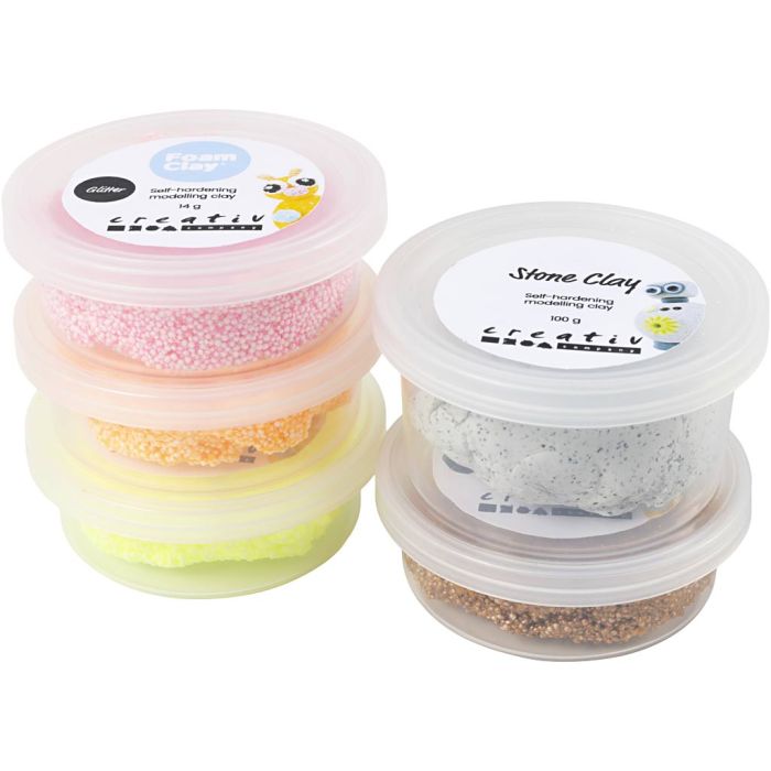 Stone Clay Mix, Harmonie in Rot-Orange, 1 Pck