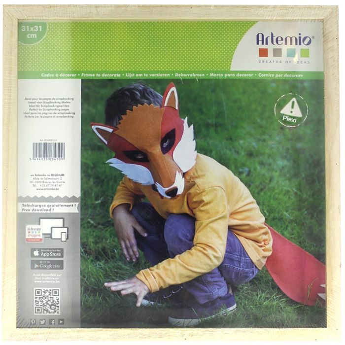 Bilderrahmen aus Holz im Scrapformat, Größe 31x31 cm, 1 Stk