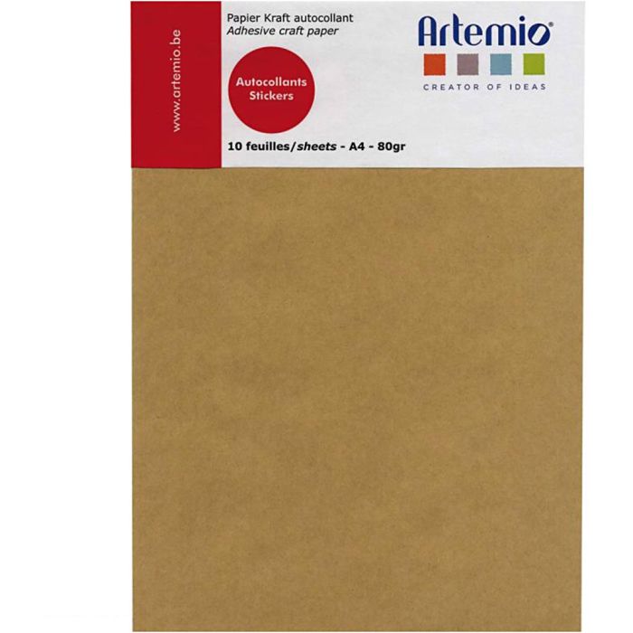 Selbstklebendes Kraftpapier, 10 Bl./ 1 Stk