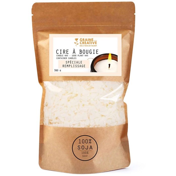 Veganes Sojawachs für die Kerzenfüllung, 380 g/ 1 Pck