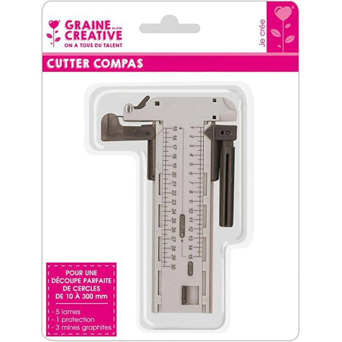 Compass Craft Messer - Perfekter Kreisschnitt, Größe 1-30 cm, 1 Stk