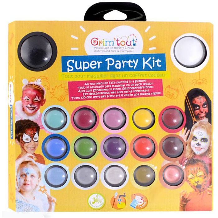 Super Party Gesichtsbemalungs-Set, Sortierte Farben, 1 Pck