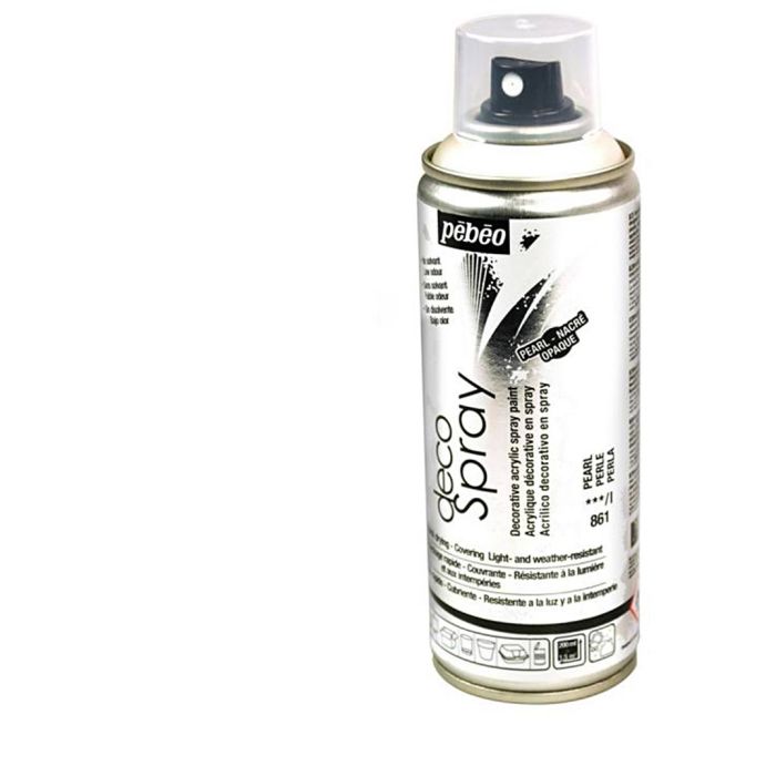 DecoSpray Sprühfarbe, Perlmuttweiß, 200 ml/ 1 Dose