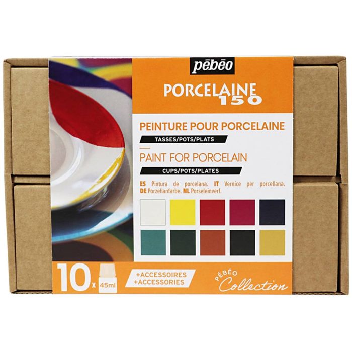 Pébéo Collection Boxset, Porzellanmalerei, Sortierte Farben, 1 Pck