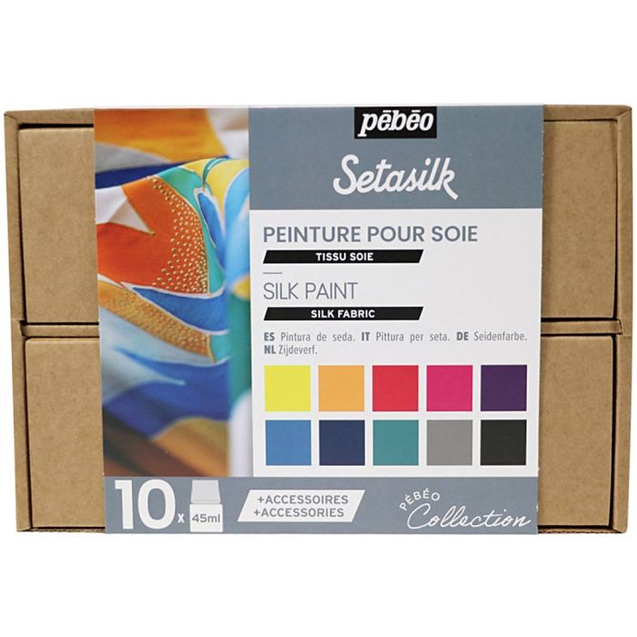 Pébéo Collection Boxset, Seidenmalerei, Sortierte Farben, 1 Pck