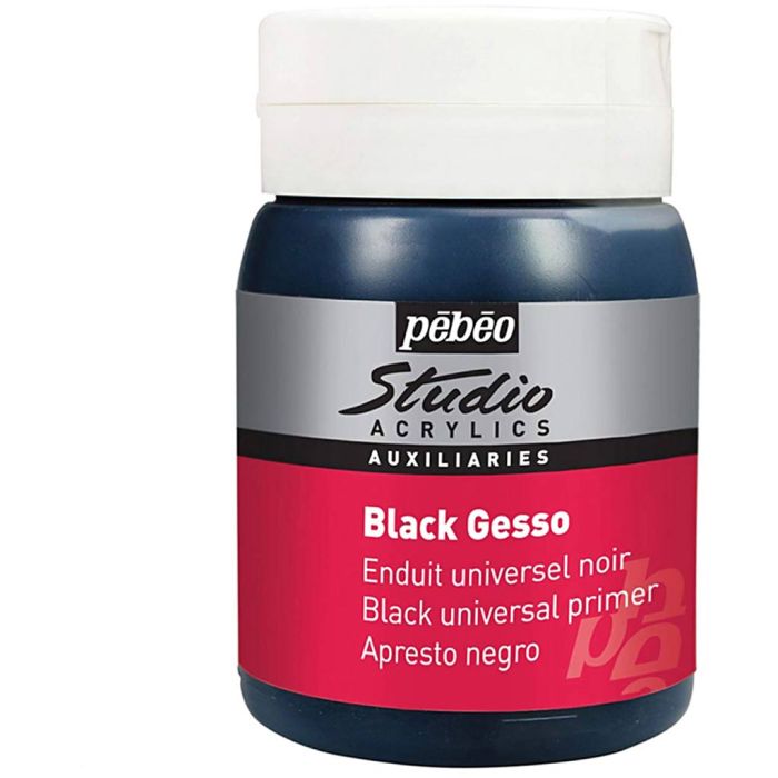 Pébéo Studio Gesso, Schwarz, 500 ml/ 1 Pck