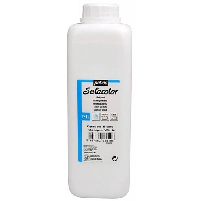 Pébéo Setacolor Stofffarbe, Weiß, 1000 ml/ 1 Fl.