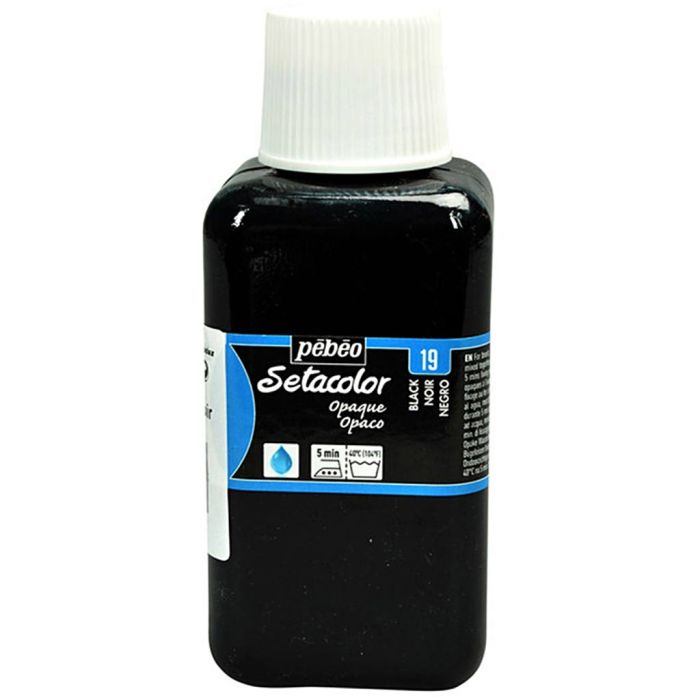 Pébéo Setacolor Stofffarbe, Schwarz, 250 ml/ 1 Fl.