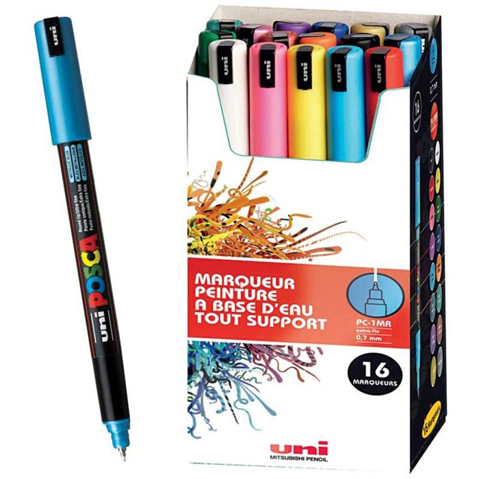 Posca-Marker Set, PC-1MR, Nr. PC-1MR, Sortierte Farben, 16 Stk/ 1 Pck
