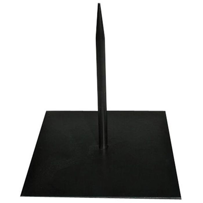 Standfuß mit Stab, H 12,5 cm, L 12 cm, B 12 cm, Schwarz, 1 Stk