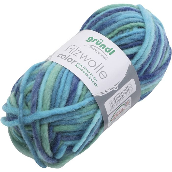 Wolle, Türkisblau, 50 g/ 1 Knäuel