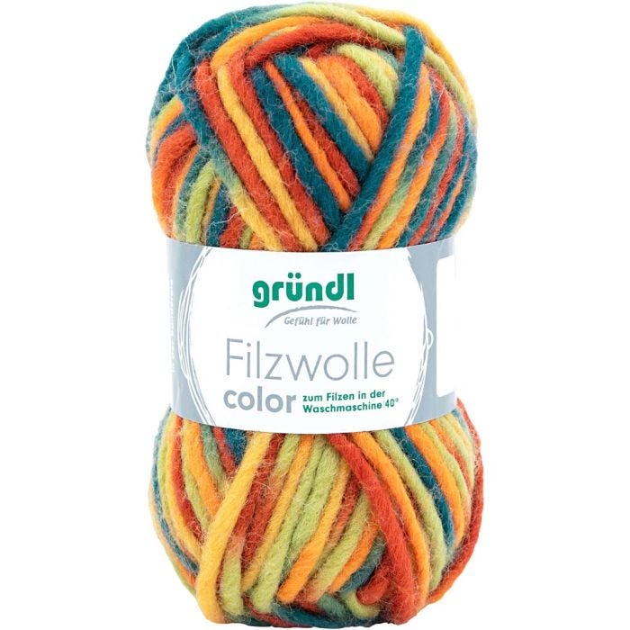 Wolle, Multicolor, 50 g/ 1 Knäuel