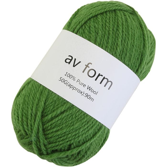 Wolle, Grün, 50 g/ 1 Stk
