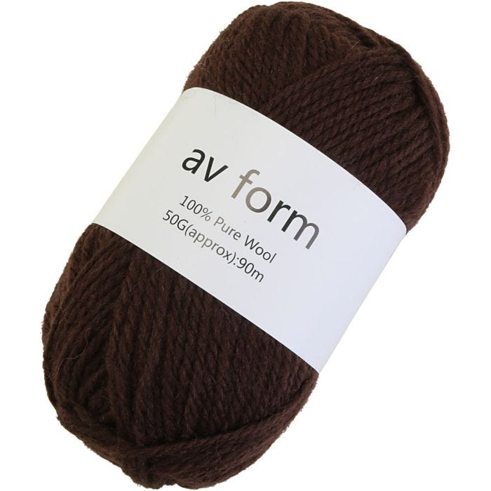 Wolle, Braun, 50 g/ 1 Stk