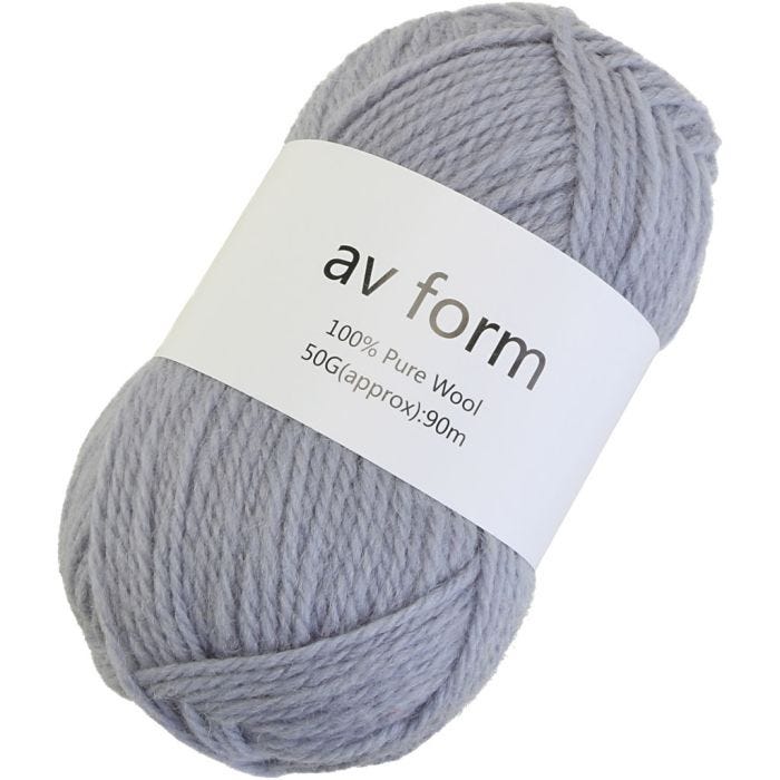 Wolle, Hellgrau, 50 g/ 1 Stk