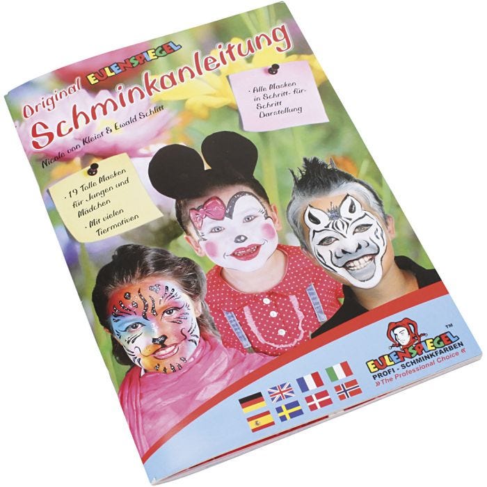 Eulenspiegel Gesichtsschminke-Booklet, 1 Stk