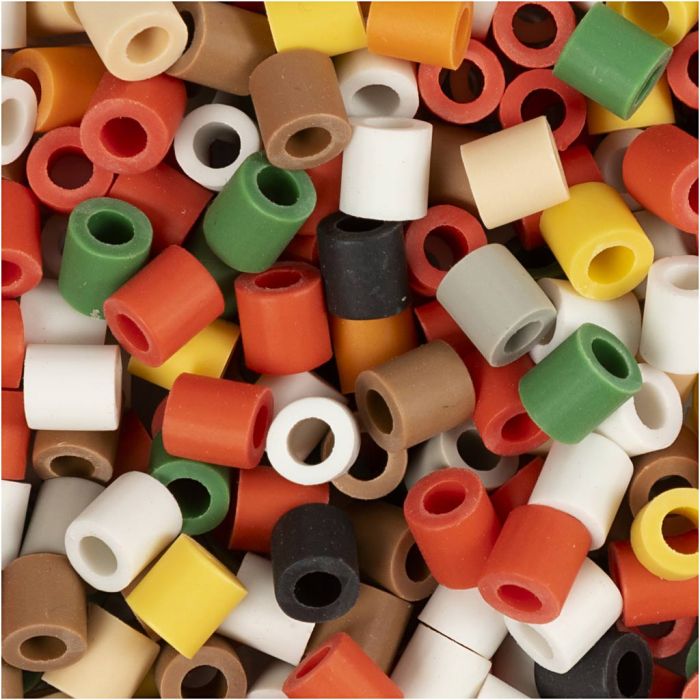 NABBI BioBeads, Größe 5x5 mm, Lochgröße 2,5 mm, medium, Weihnachtsfarben, 3400 Stk/ 1 Pck