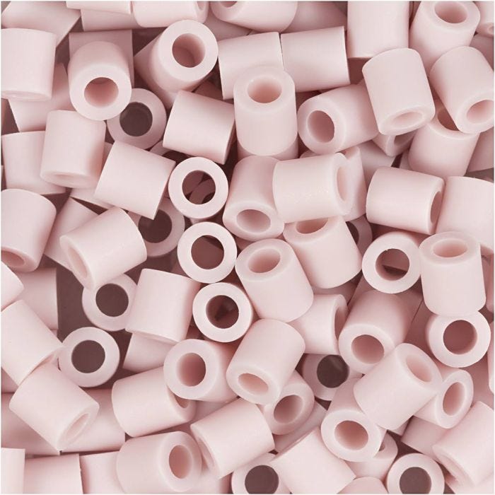 NABBI BioBeads, Größe 5x5 mm, Lochgröße 2.5 mm, medium, Hellpink, 1000 Stk/ 1 Pck