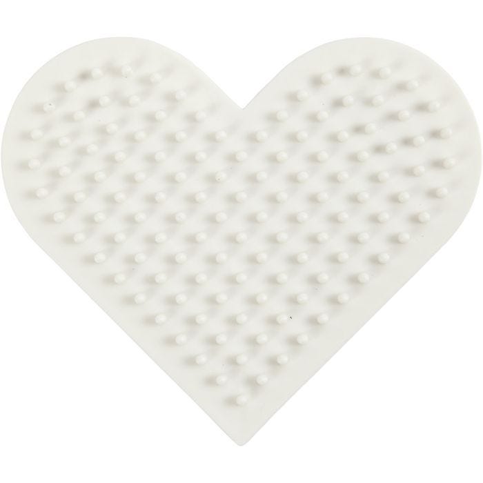 NABBI BioBeads Steckplatte, Kleines Herz, 7x8,5 cm, medium, 1 Stk
