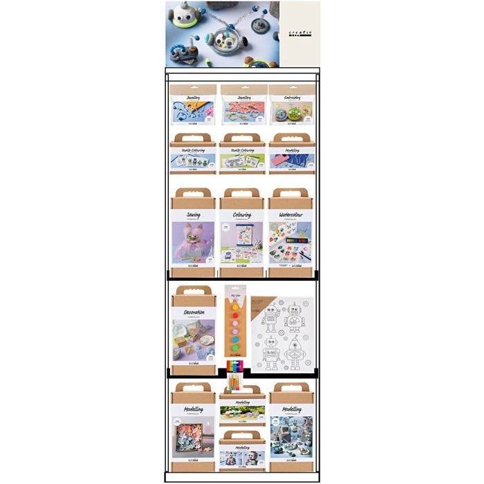 Bodendisplay, nicht montiert, Neues für Kinder, H 1580 mm, L 600 mm, B 400 mm, 97 Teile/ 1 Stk