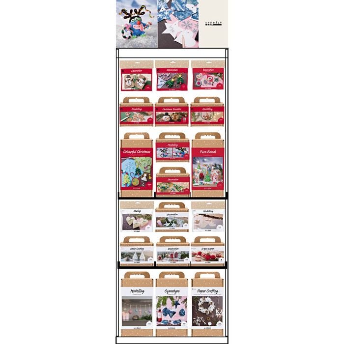 Bodendisplay, nicht montiert, Weihnachten, Erwachsene und Kinder, H 1580 mm, L 600 mm, B 400 mm, 86 Teile/ 1 Stk