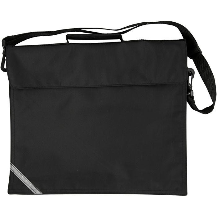 Schultasche, 6 cm, 36x31 cm, Schwarz, 1 Stk