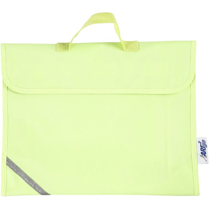 Schultasche, 9 cm, 36x29 cm, Fluoreszierend Gelb, 1 Stk