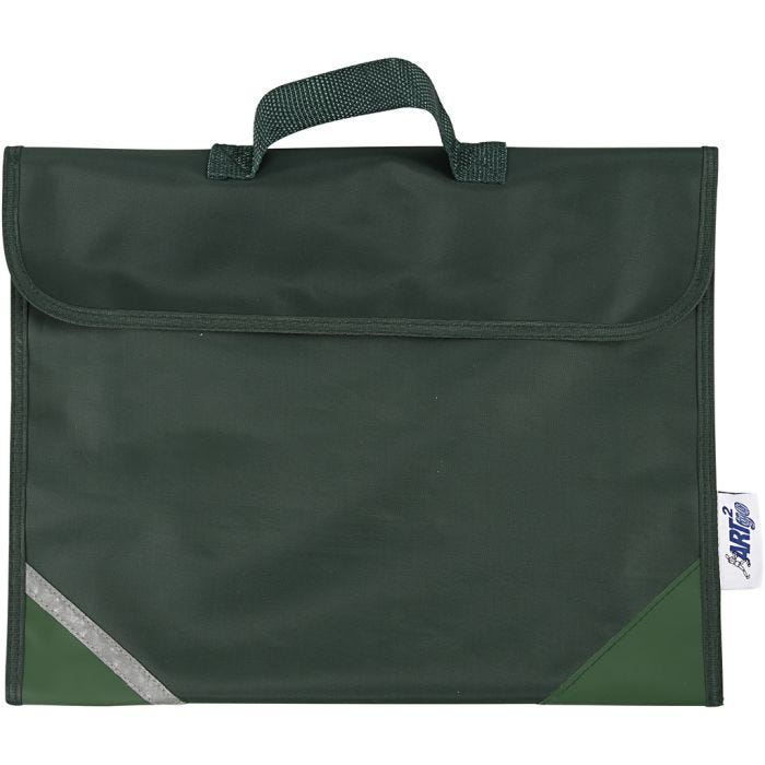 Schultasche, 9 cm, 36x29 cm, Grün, 1 Stk