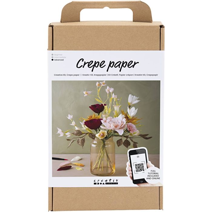 Kreativ Set Krepppapier, Blumenstrauß, Kreppanteil: 180%, 1 Pck