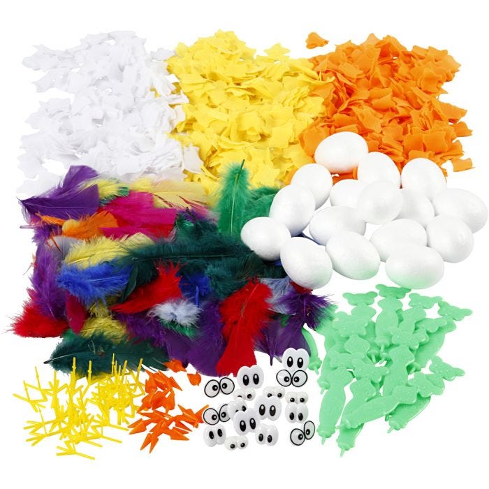 Material-Set Osterküken, H 6 cm, 16 Stck., 1 Set