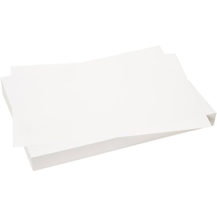 Karton, farbig, A4, Blatt 210x297 mm, 180 g, Weiß, 2x100 Bl./ 1 Pck