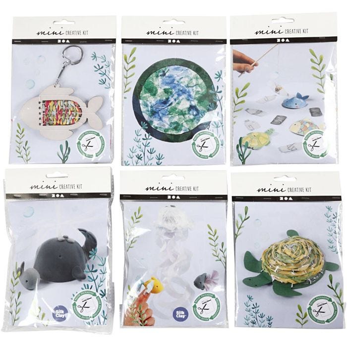 Mini Kreativ Set, 6 Set/ 1 Pck