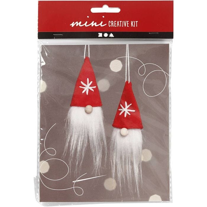 Mini Kreativ Set, Weihnachtswichtel zum Aufhängen, 11 cm, 1 Pck